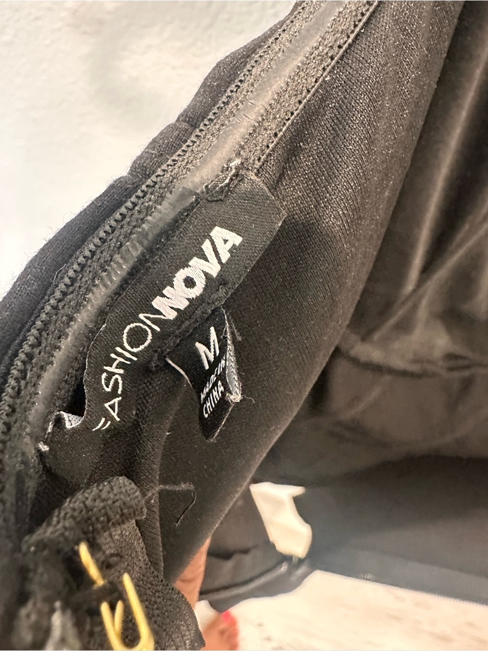 Fashion Nova Black Zippered Dress